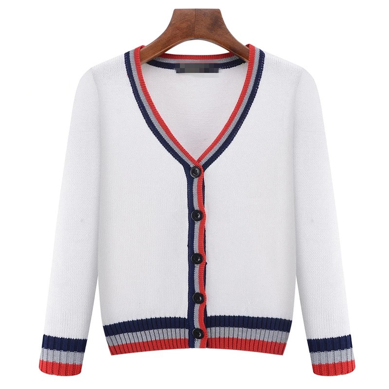 Procesamiento [Jin Yong] estilo preppy británico de los niños con cuello en V Chaqueta de punto a rayas chaqueta estudiante campus ropa