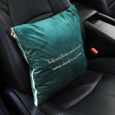 Vehicle Multifunctional Creative Pillow Covered with Meridian Rest Folding Cushion Dual-purpose Air Conditioner Covered with Vehicle Internal Supplies Waist Pillow