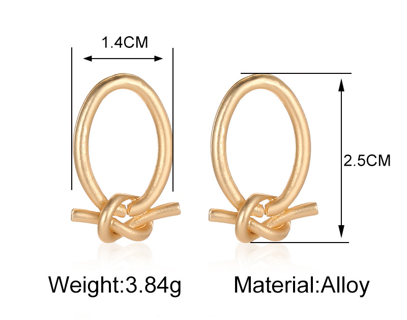 Europäische Und Amerikanische Hot Sale Einfache Geometrische Kreis Ohrringe, Geknotete Pfirsich Herz Liebes Ohrringe, Seil Knoten Ohrringe, Ohrringe, Großhandel display picture 1