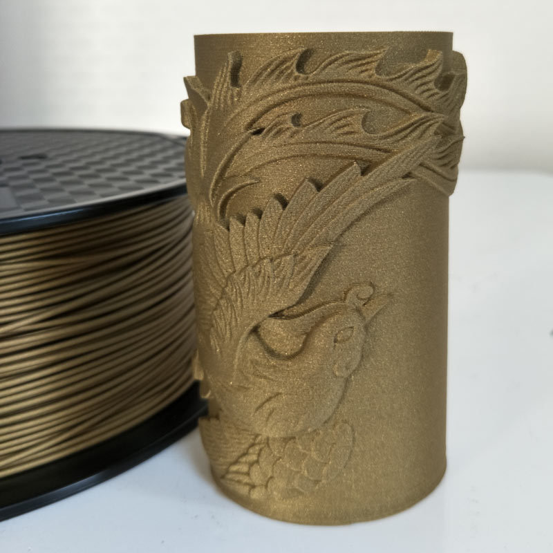 3d打印机耗材 金属pla磨砂铜 材料 1.75mm 1kg 3d打印FDM线材厂家|ru