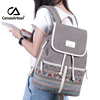 CANVASARTISAN Bi bag college style women's canvas retro backpack ethnic style student schoolbag