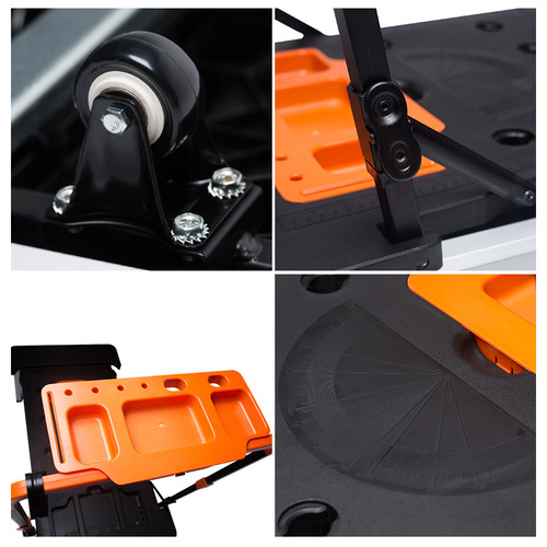 Onkel.J multifunctional workbench horse stool stainless steel diy operating table trolley scaffolding mobile platform ladder