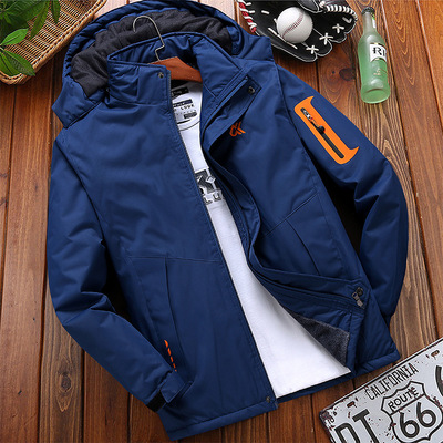 跨境供货秋冬新品单件套加绒情侣冲锋衣加厚保暖棉服外套厂家批发|ms