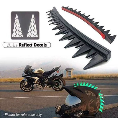 Motorcycle Riding Helmet Decoration Horns Personalized Modification Universal Reflective Helmet Sticker Body Decoration Sticker (Motorcycle Safety Supplies)
