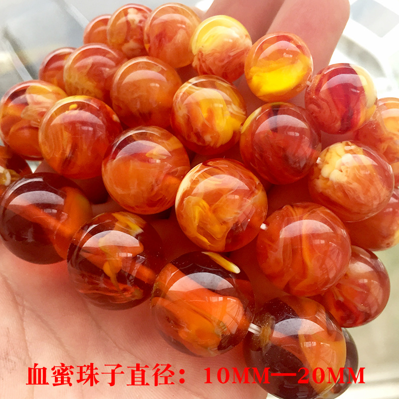 Manufactor Direct selling Amber Beeswax fluorescence brine New products aroma Beeswax Honey root honey Hand string Pendant