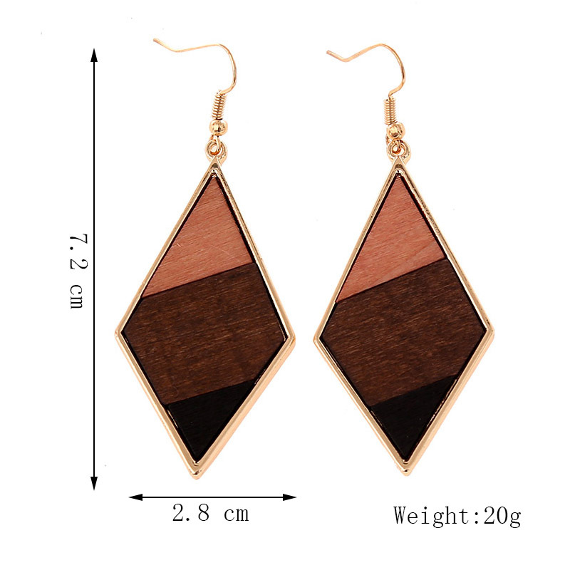 1 Pair Fashion Geometric Wood Handmade Women's Drop Earrings display picture 19