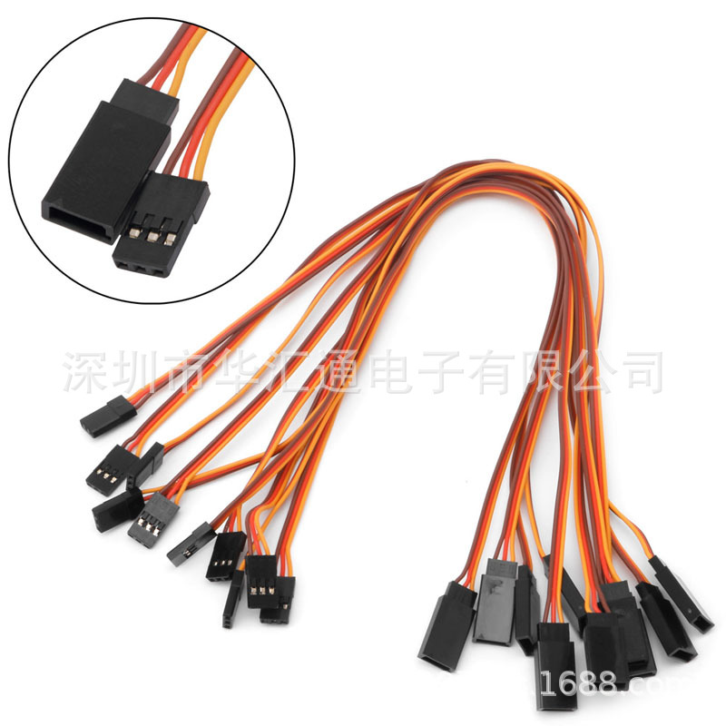 300mm servo extension line orange red brown