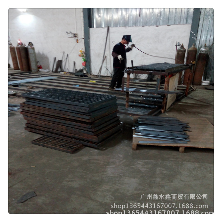 钢格板厂生产插接钢格栅板 重型钢格板 走车受重钢格板