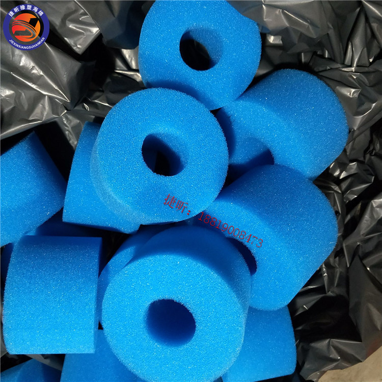 厂家直供 100mm厚泳池污水过滤海绵 吸油挡尘过滤水海绵网柱