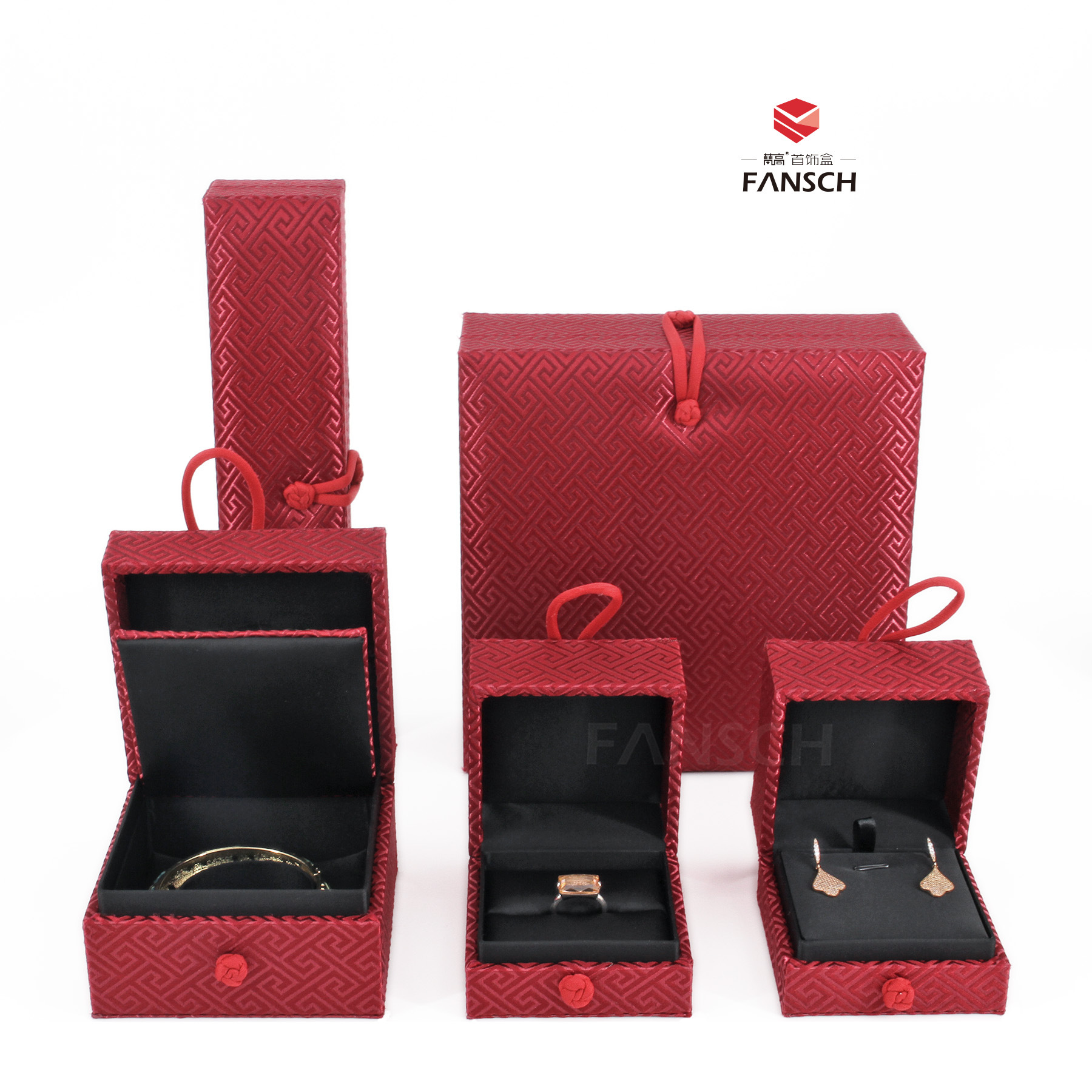 2018秋冬新款手镯盒玉器盒 翡翠戒指吊坠盒 高档琥珀蜜蜡盒首饰盒