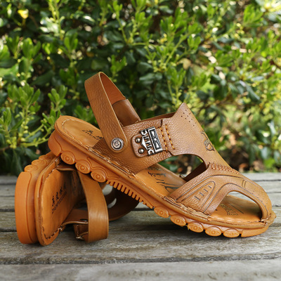 男士新款休闲时尚潮流时尚拖鞋休闲舒适防滑大底沙滩男凉鞋