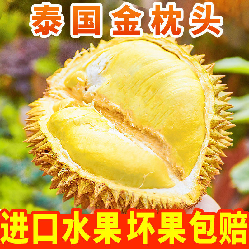 【现货包邮 缺重包赔】金枕头榴莲 泰国带壳新鲜果专业做榴莲代发|ms