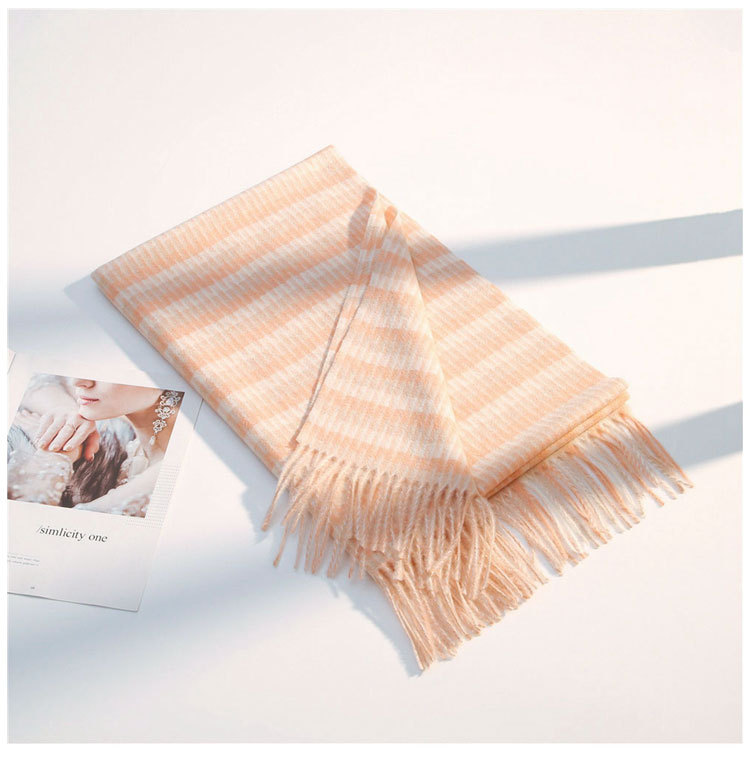 Small Houndstooth Scarf Female Winter Long Imitation Wool Fringed Scarf display picture 25