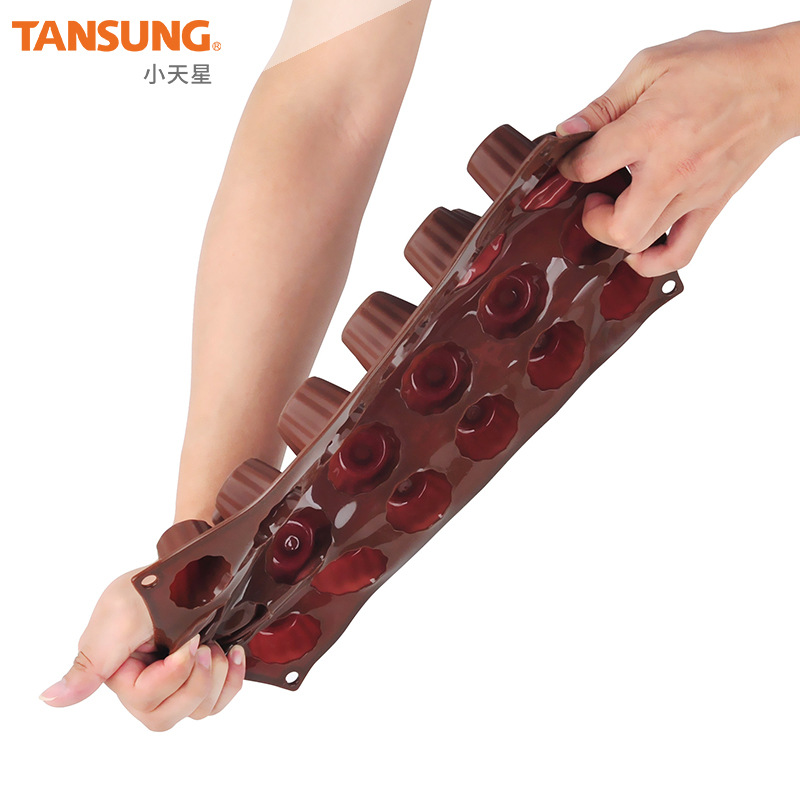 現(xiàn)貨餅干巧克力硅膠模具 易脫模烘焙工具 硅膠華夫餅蛋糕模具批發(fā)