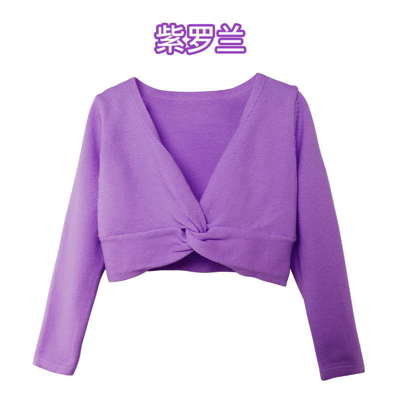 Ropa de práctica de baile suéter de mujer Ropa de baile de cuerpo adulto Ropa de baile de ballet chaqueta de manga larga caliente superior Otoño e Invierno