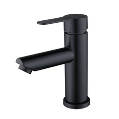 304 stainless steel painted black face basin faucet cold and hot countertop basin sink bathroom faucet