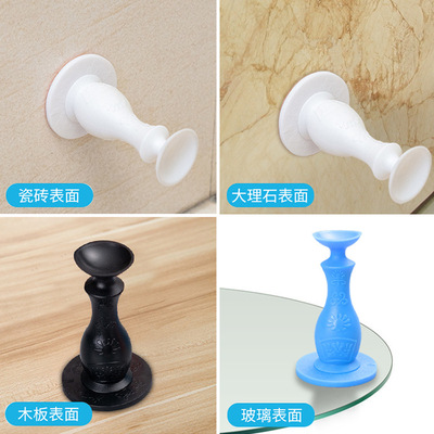 免打孔硅胶门吸吸盘式门后防撞器门窗冰箱门防撞门阻门档