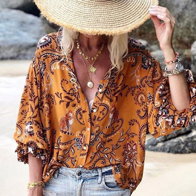 Spring and summer 2020 Ruffle long sleeve pop up shirt