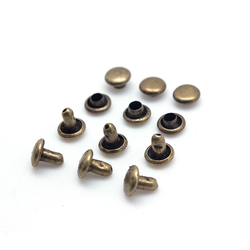 撞钉铆钉 复古时尚箱包鞋帽青古铜纯铜双面铆钉  文件夹子母钉