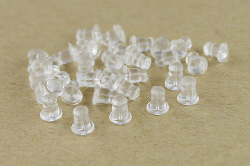 Supply transparent plastic bullet head earplugs, ear accessories, earplugs, ear-back silicone earplugs DIY accessories and supplies