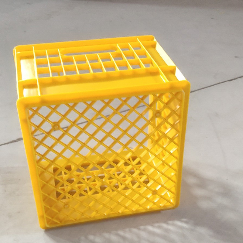 Caja de huevo cuadrada de plástico caja de leche de soja bebida alimentos rotación canasta entrega de leche logística malla especial caja de verduras