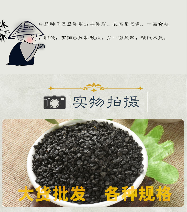 Jiu Cai Zi (Allium tuberosum) — Fully Ripe Roasted Chinese Chive Seeds, Food Herb specifications