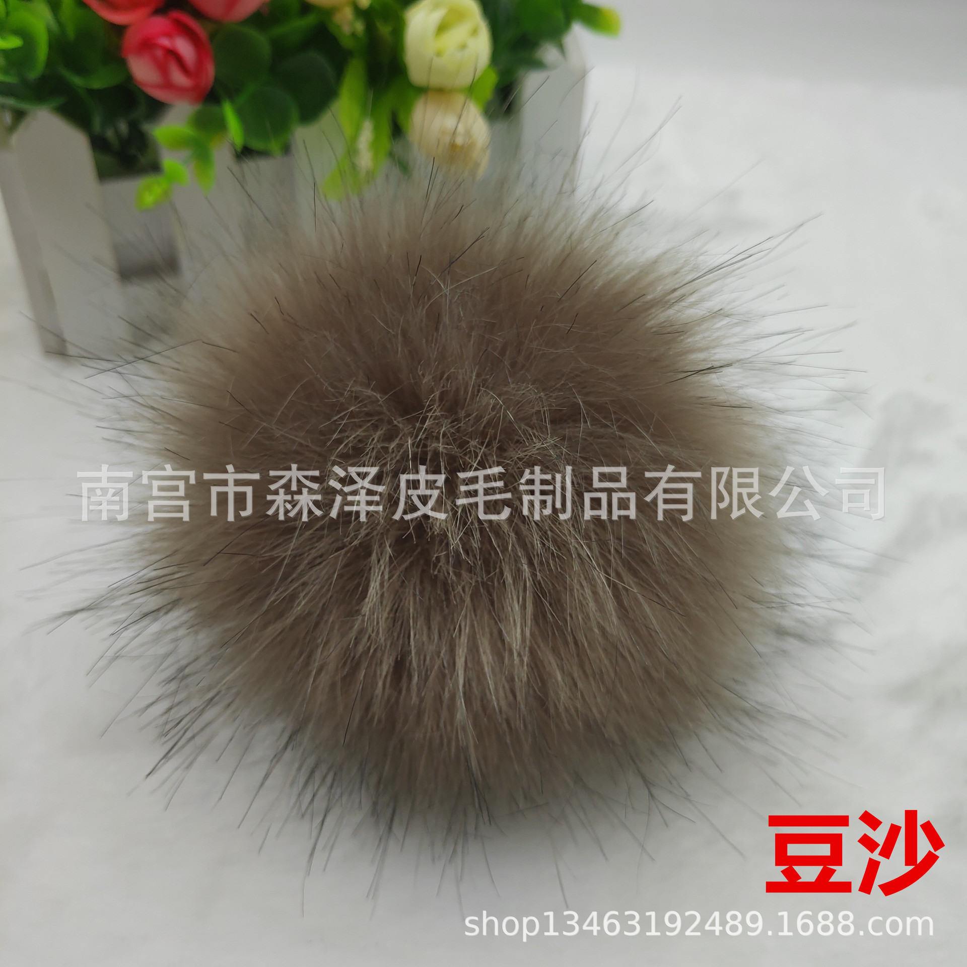 Venta caliente transfronteriza de imitación de piel de zorro de imitación de mapache de imitación de piel de conejo bola de piel sombrero colgante de color imitación de piel falsa bola