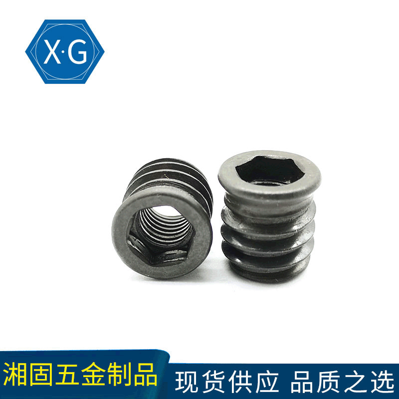内外牙螺母沉头内六角家具螺母螺帽带垫带介预埋螺母发黑