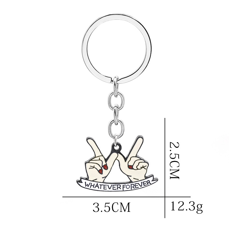 Explosion Keychain Valentine's Day Gift Gesture W Forever Forever Keychain Wholesale Nihaojewelry display picture 1