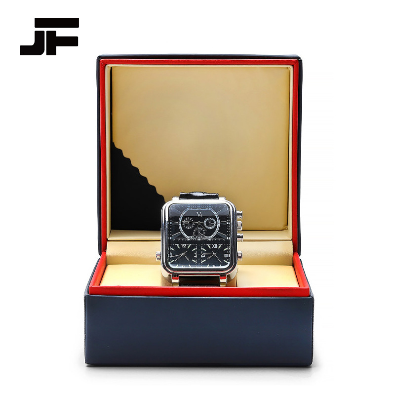 蓝色磨砂手表盒 首饰盒简约腕表收纳包装盒欧式单个手表展示盒