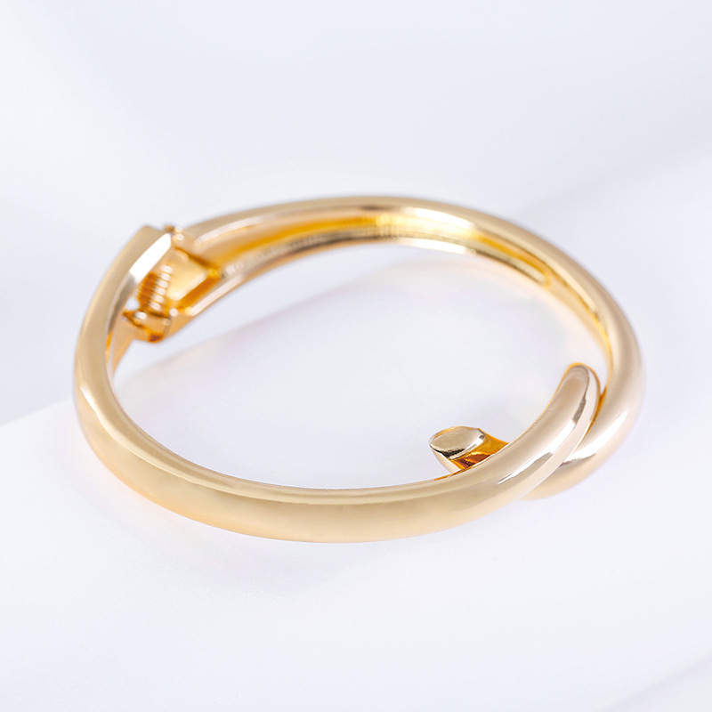 Simple Style Geometric Alloy Plating Womenu0027S Bangle