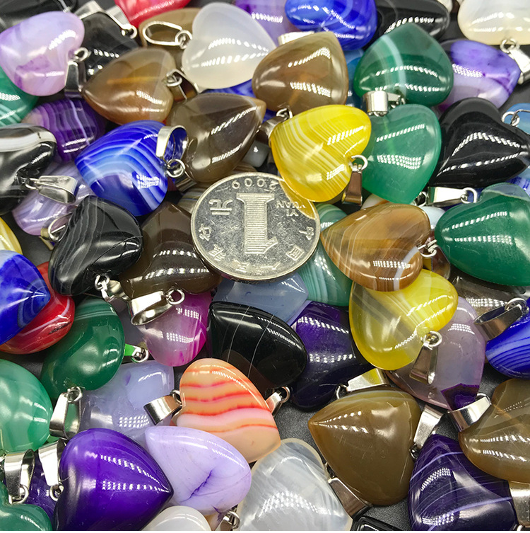 5g Weight Pendant Jewelry Making Type Agate Material Solid Color Pattern Satin Finish Polishing Design Classic Style Style Coffee, White, Purple, Red, Green, Blue, Yellow, Black Color Agate Solid Color Satin Pendant 14