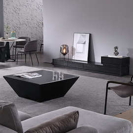 北欧大理石创意茶几电视机柜组合后现代客厅大小户型轻奢一件代发