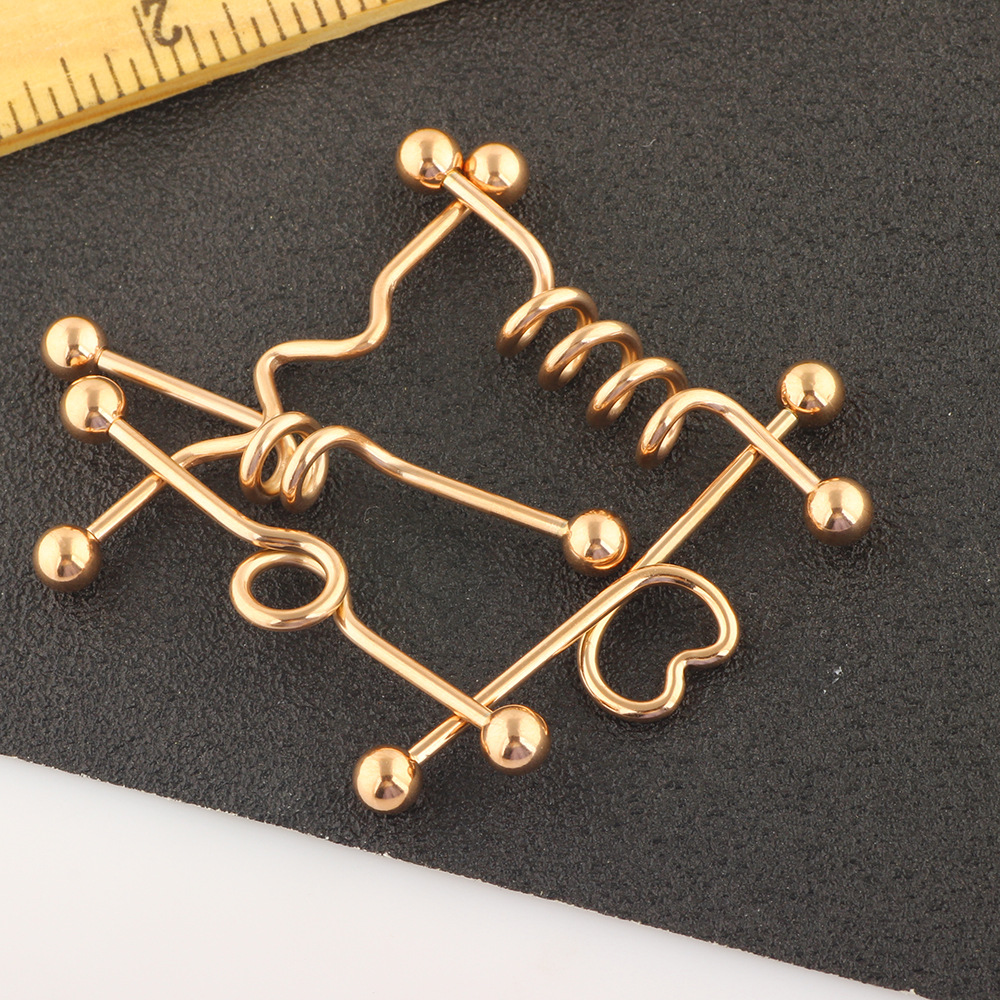 Labret piercing jewelry detail image