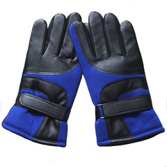 皮手套男士秋冬季棉手套加絨加厚保暖騎行摩托車滑雪手套防寒批發