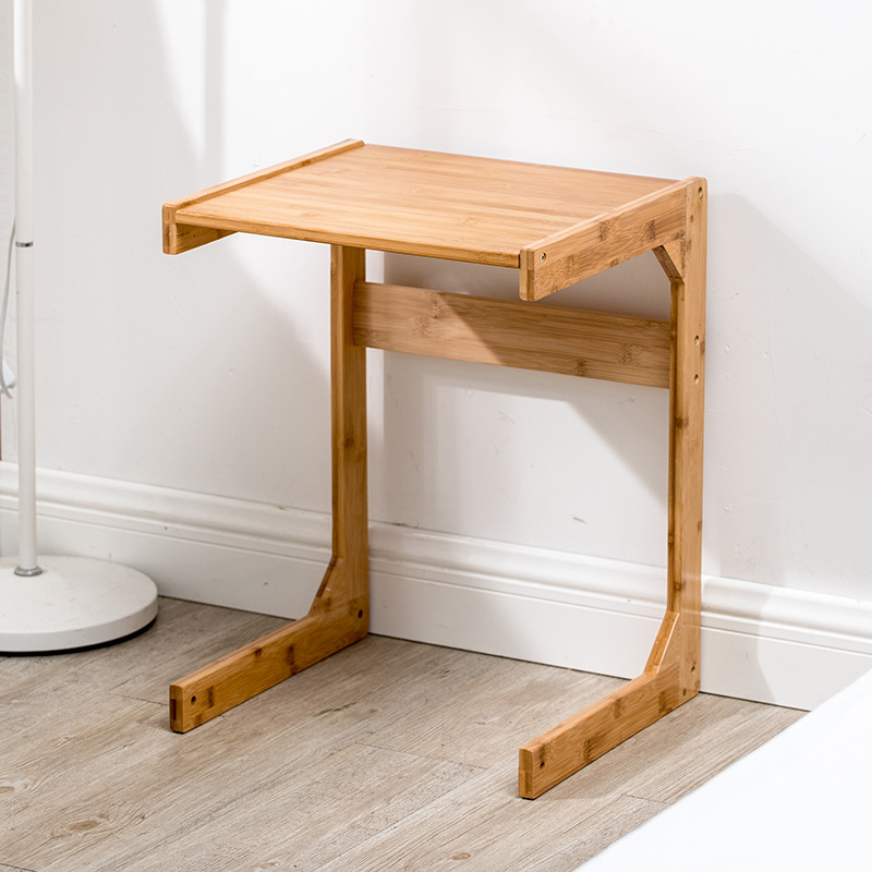 Moderno minimalista sofá lado esquina Mesa mesita de noche Mini Mesa de té mesa de bambú lado gabinete hogar pequeña mesa cuadrada