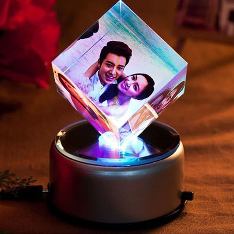 Crystal Rubik's Cube Photo Birthday Gift Graduation Season Boyfriend Children Creative Gift Music Box Bluetooth Souvenir Crystal Rubik's Cube Photo Birthday Gift Graduation Season Boyfriend Children Creative Gift Music Box Bluetooth Souvenir