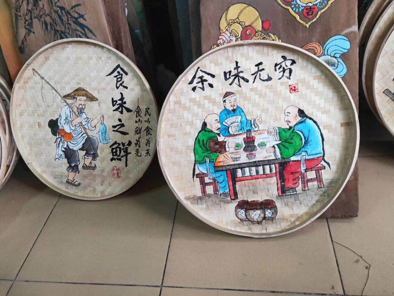 壮族三月三簸箕画图片,壮族三月三簸箕画,三月三簸箕画图片_大山谷图库