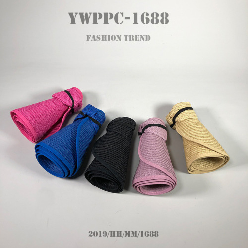 New style women's summer sun hat, personalized foldable straw hat, empty top Velcro straw hat, sun hat, sun hat