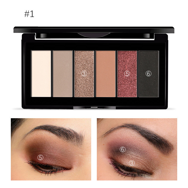 Six-color eyeshadow smoked foreign trade eyeshadow tray