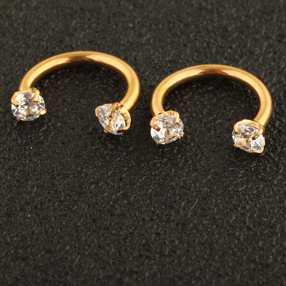 12-Piece Stainless Steel Diamond Stud Earrings Nose Lip Tongue Piercing Jewelry Set detail image 11