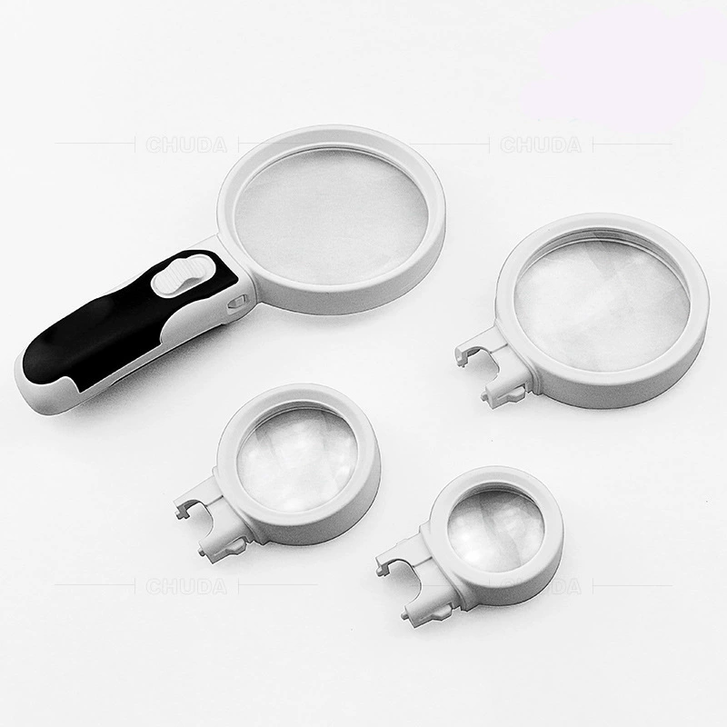 Новое 4-компонентное увеличительное стекло большого диаметра для чтения, акриловые оптические линзы высокой четкости