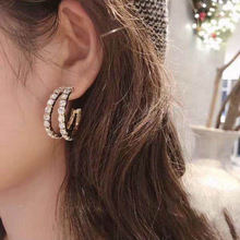 12g Weight Earrings Classification Travel, Birthday, Festival Occasion Women'S Gender Vintage Style Style Gold, Silver Color Exaggerated Circle Trendy Simple Korean Wild Earrings 13