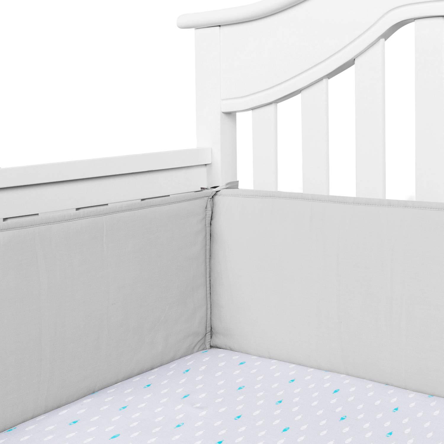 亚马逊婴儿床上用品套件全棉婴儿防撞床围四季宝宝加厚防摔床围