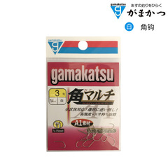 Gamma Fishhook, Horn Hook, White, Barless Hook for Large Fish—Ideal for Carp and Grass Carp in Mixed Stocking Systems