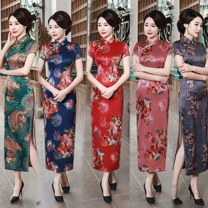Chinese Dress Qipao for women Qipao long dress large size women&apos;s banquet Costume Wholesale