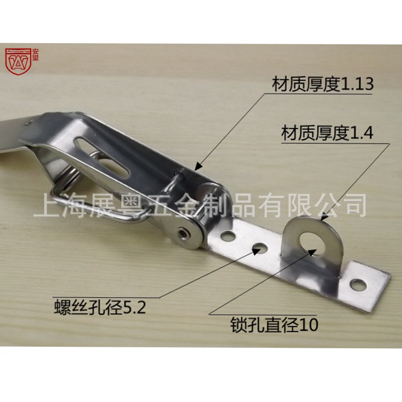 AW1 acero pesado con gran gancho avión caja de hardware de cerradura caja de madera caja de hebilla de puerta accesorios de hardware