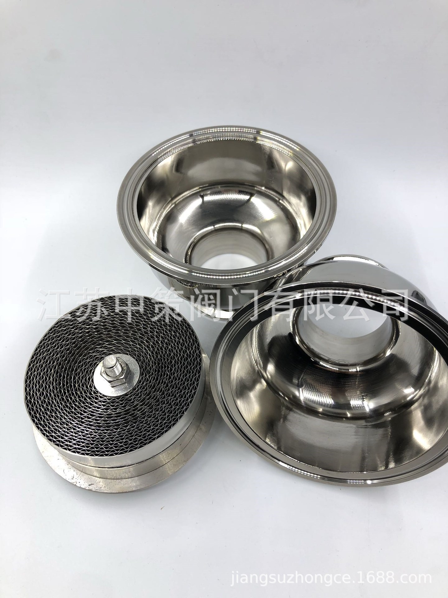 304卫生级快装阻火器/不锈钢阻火呼吸阀/管道阻火过滤器/防爆罐体