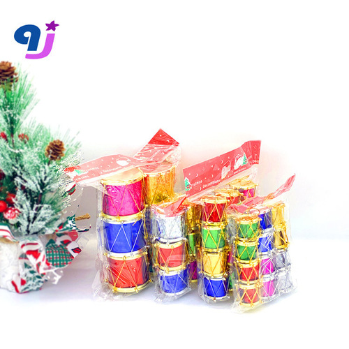 Christmas snare drum, Christmas decorations, thunder-colored snare drum, Christmas decorations, package tree accessories, factory direct sales