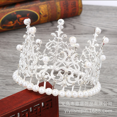 baby同款成人大全圆皇冠 生日礼物蛋糕烘焙装饰新娘头饰发饰发箍